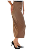 Wine Plus Size Plain Long Ladies Stretch Maxi Skirt For Women 16 - Dropwear