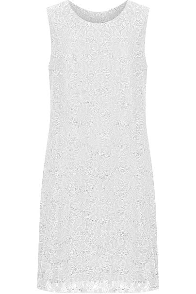 Floral Lace Sequin Ladies Sleeveless Party Dress For Women  - Dropwear