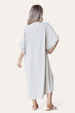 Red Womens V-Neck Tie Knotted Twisted Front Oversized LonglineÂ MidiÂ Dress For Women ONE SIZE UK FIT (10 TO 20) - Dropwear