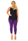 Dark Grey Plus Size Plain Long Leggings For Women 20-22 - Dropwear