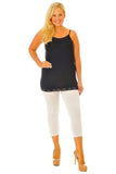 Turquoise Plus Size 3/4 Length Cropped Leggings For Women 28-30 - Dropwear