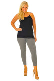 Purple Plus Size Plain Long Leggings For Women 20-22 - Dropwear