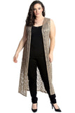 Purple Floral Lace Open Top Long Cardigan For Women 14 - Dropwear