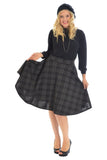 Red Tartan Flared Elastic Waist Skater Skirt For Women 22-24 - Dropwear
