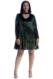 Mustard Plus Size Plain Velvet Swing Top For Women 18 - Dropwear