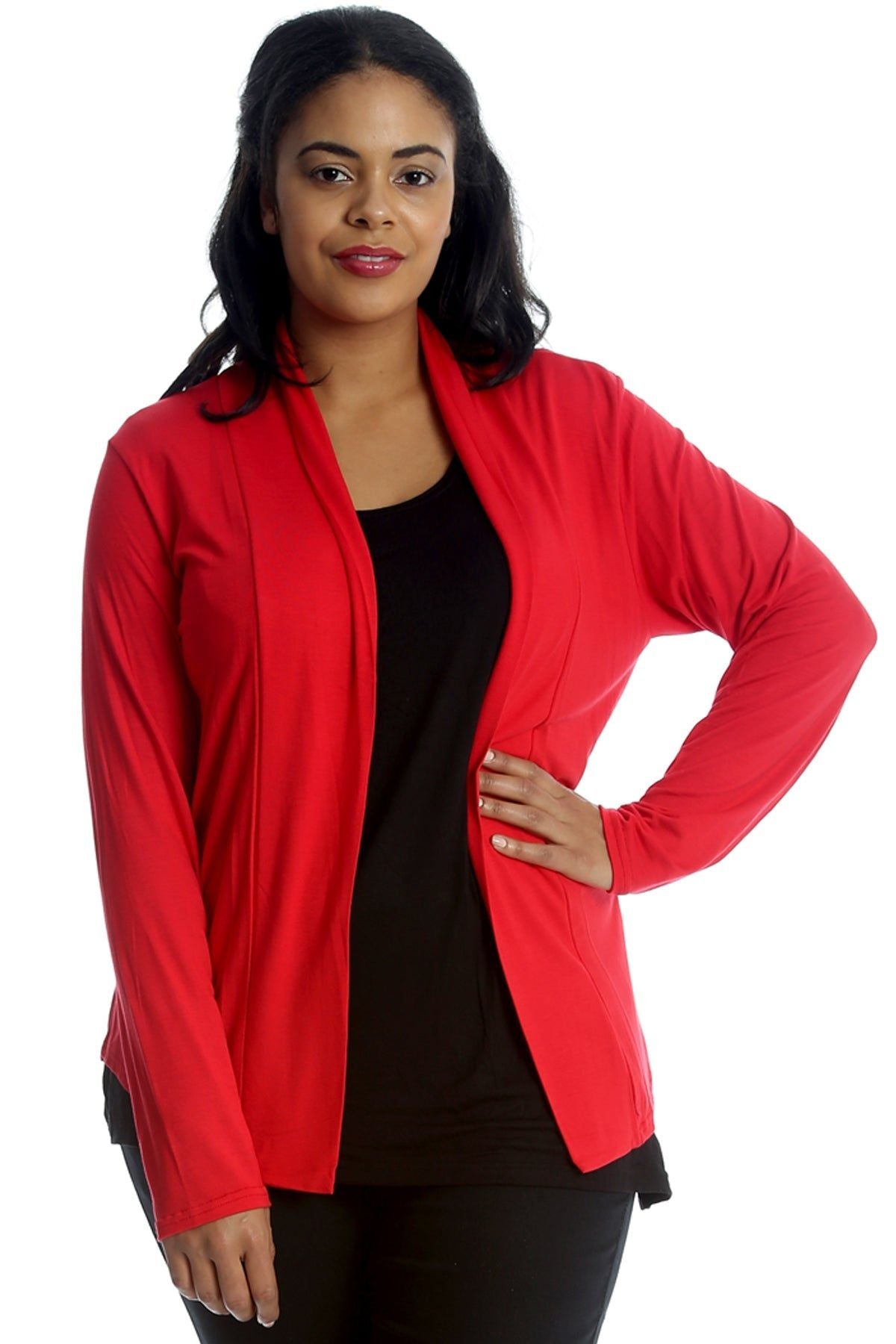 Cream Floral Lace Back Cardigan Open Top For Women 16 - Dropwear