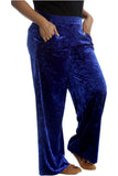 Velour Velvet Wide Flared Leg Pocket Palazzo For Women  - Dropwear