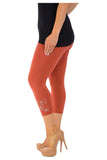 Cerise Plus Size 3/4 Butterfly Sequin Leggings For Women 24-26 - Dropwear