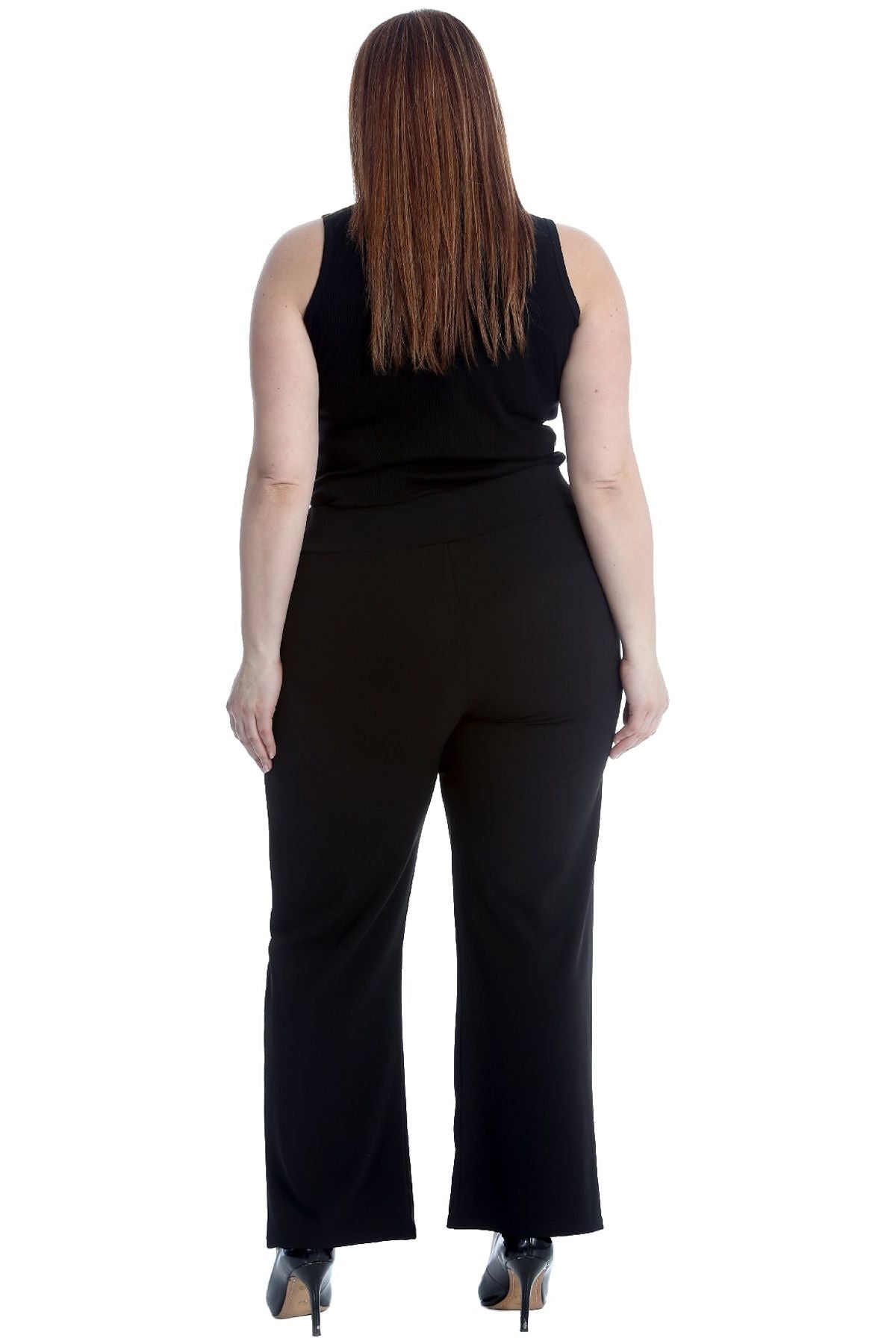 Khaki Green Plus Button Embellished Pocket Palazzo Trousers For Women 18 - Dropwear